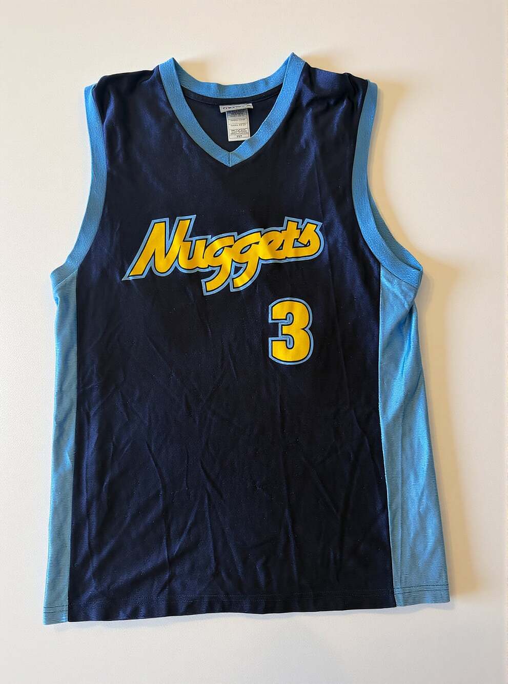 Vintage Allen Iverson #3 Denver Nuggets NBA Jersey Men’s M Blue Y2K Basketball